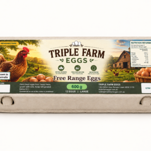 triple farm eggs 600g green carton